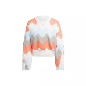 Женская толстовка Adidas x Marimekko с круглым вырезом кораллово-розовая IC6351 XL
