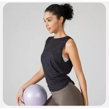 Женская толстовка без рукавов, легкий свободный топ S белый