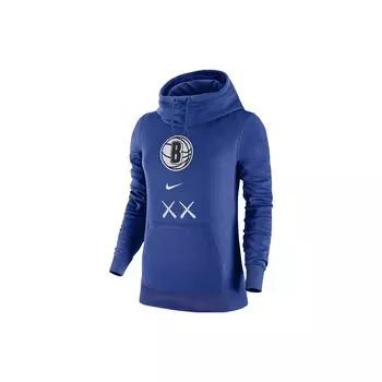 Женская толстовка из флиса Nike Brooklyn Nets City Edition Club Fleece 2023/24, синяя FB4916-495 L