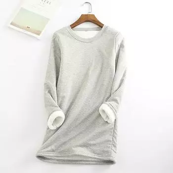 Женская Толстовка из толстого флиса с принтом, теплое нижнее белье, топ S