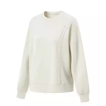 Женская толстовка Li Ning Fitness Series с круглым вырезом и длинным рукавом с надписью «Long Sleeve» Женская толстовка Silver-Birch-Gray AWDV068-5 XS