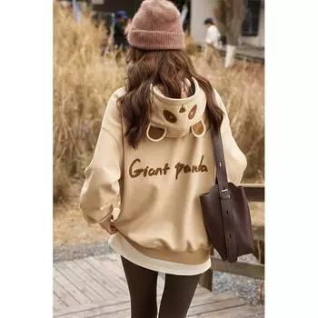 Женская толстовка Mishow с капюшоном, новинка 2024 года, корейский стиль, свободный нишевый дизайн, универсальный повседневный пуловер, топы MXC47V0025