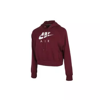 Женская толстовка Nike Solid Color Logo Hooded Sports Sweatshirt Deep-Maroon CU6562-638 XXL