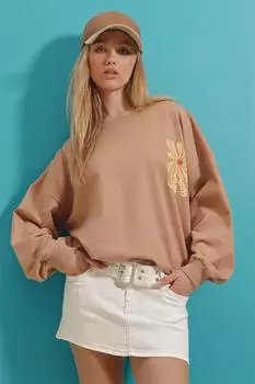 Женская толстовка, новый сезон, модная футболка с круглым вырезом, теплая толстовка с принтом