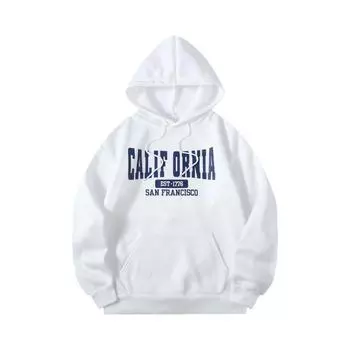 Женская толстовка оверсайз с капюшоном и принтом Sanfrancisco Est