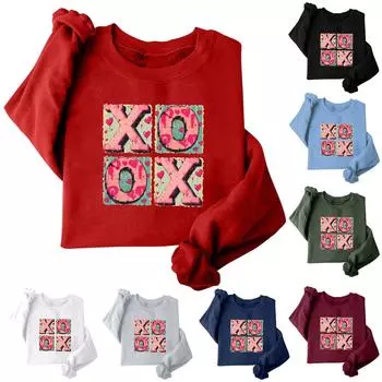 Женская толстовка, повседневная, с длинным рукавом, топ Atmosphere, свободная, популярная, с круглым вырезом, пуловер, толстовка, топ L чёрный