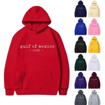 Женская толстовка-пуловер с круглым вырезом и принтом, с капюшоном и завязками XXL чёрный