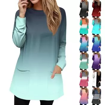 Женская толстовка, пуловер, спортивная одежда, карман, принт, повседневный топ с круглым вырезом и длинными рукавами L розовый