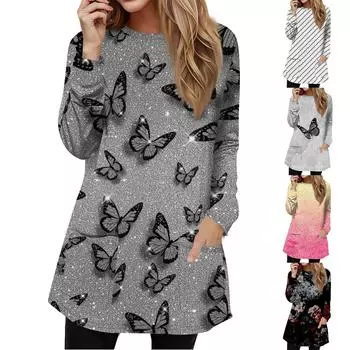 Женская толстовка, пуловер, спортивная одежда, карман, принт, повседневный топ с круглым вырезом и длинными рукавами S белый