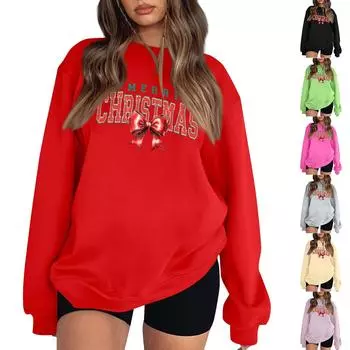 Женская толстовка с цветными блоками, повседневная удобная свободная легкая женская толстовка с длинным рукавом и круглым вырезом L чёрный