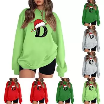 Женская толстовка с цветными блоками, повседневная удобная свободная легкая женская толстовка с длинным рукавом и круглым вырезом S