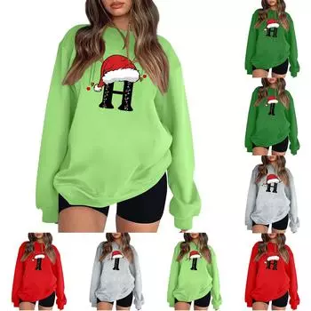 Женская толстовка с цветными блоками, повседневная удобная свободная легкая женская толстовка с длинным рукавом и круглым вырезом XL