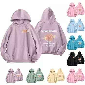 Женская толстовка с цветными блоками, повседневная удобная свободная легкая женская толстовка с длинным рукавом и круглым вырезом XXL чёрный