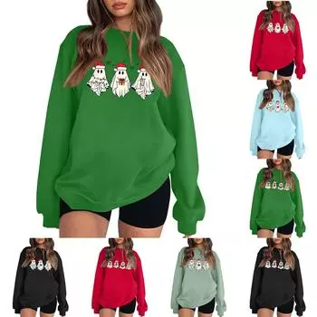 Женская толстовка с цветными блоками, повседневная удобная свободная легкая женская толстовка с длинным рукавом и круглым вырезом S