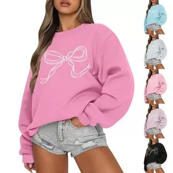 Женская толстовка с цветными блоками, повседневная удобная свободная легкая женская толстовка с длинным рукавом и круглым вырезом L чёрный