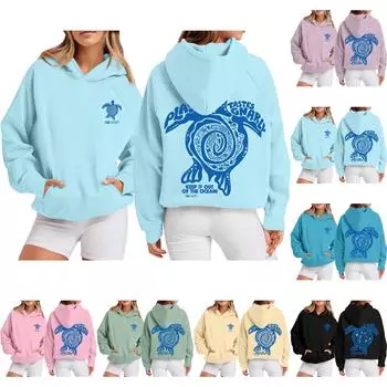 Женская толстовка с цветными блоками, повседневная удобная свободная легкая женская толстовка с длинным рукавом и круглым вырезом L бежевый