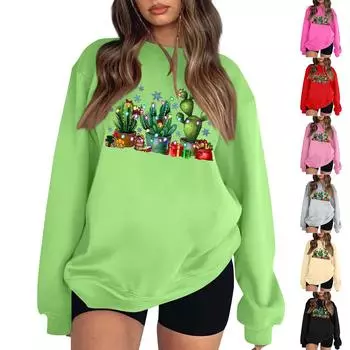 Женская толстовка с цветными блоками, повседневная удобная свободная легкая женская толстовка с длинным рукавом и круглым вырезом S чёрный