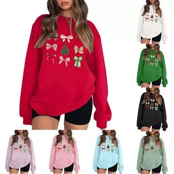 Женская толстовка с цветными блоками, повседневная удобная свободная легкая женская толстовка с длинным рукавом и круглым вырезом S чёрный