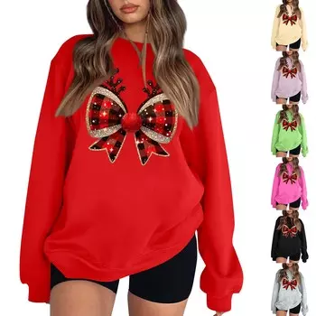 Женская толстовка с цветными блоками, повседневная удобная свободная легкая женская толстовка с длинным рукавом и круглым вырезом S