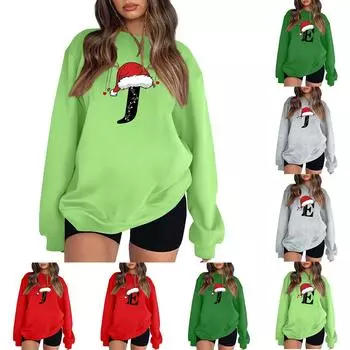 Женская толстовка с цветными блоками, повседневная удобная свободная легкая женская толстовка с длинным рукавом и круглым вырезом M