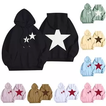 Женская толстовка с цветными блоками, повседневная удобная свободная легкая женская толстовка с длинным рукавом и круглым вырезом M фиолетовый