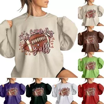 Женская толстовка с длинным рукавом больших размеров, женская толстовка Женская толстовка Повседневная свободная толстовка с длинным рукавом Верх XXL хаки