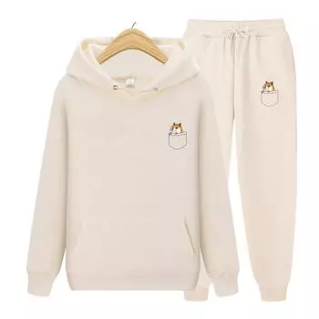 Женская толстовка с длинным рукавом и карманом, толстовки с принтом кота и букв + брюки, женские повседневные толстовки, толстовка, куртка с капюшоном S