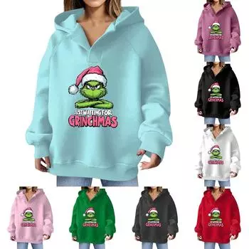 Женская толстовка с длинным рукавом и круглым вырезом, повседневная, с капюшоном и карманом XXL чёрный