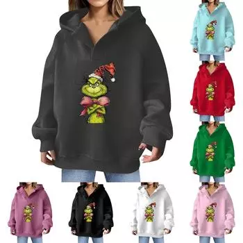 Женская толстовка с длинным рукавом и круглым вырезом, повседневная, с капюшоном и карманом L чёрный