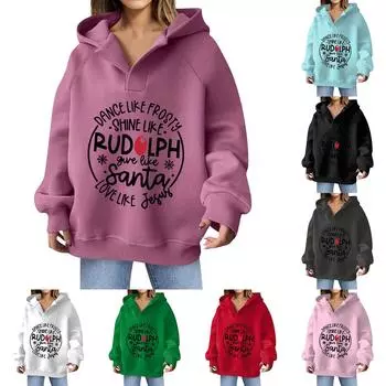 Женская толстовка с длинным рукавом и круглым вырезом, повседневная, с капюшоном и карманом XXL