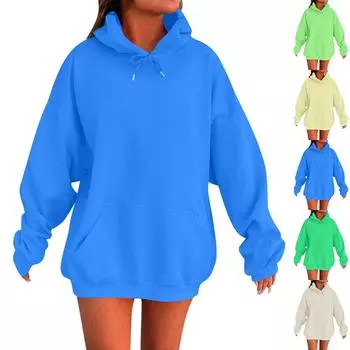 Женская толстовка с длинным рукавом и заниженными плечами, осенняя, с капюшоном, из плюша L бежевый