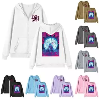 Женская толстовка с длинным рукавом на молнии, повседневная, удобная, свободная, легкая, женская толстовка L темно-фиолетового