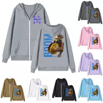 Женская толстовка с длинным рукавом на молнии, повседневная, удобная, свободная, легкая, женская толстовка L темно-фиолетового