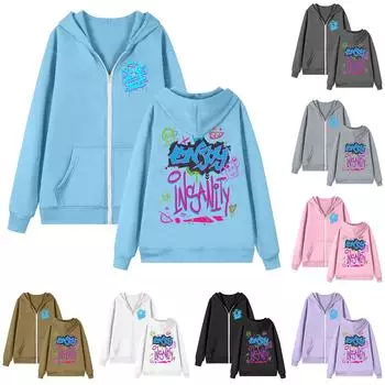 Женская толстовка с длинным рукавом на молнии, повседневная, удобная, свободная, легкая, женская толстовка L темно-фиолетового