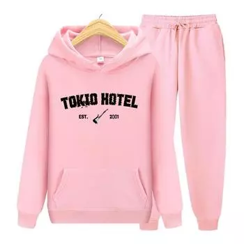 Женская толстовка с длинными рукавами, комплект Tokio Hotel Rock Rapper Kaulitz, повседневный пуловер с принтом большого размера, одежда унисекс S