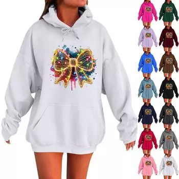 Женская толстовка с длинными рукавами, осенняя, свободного покроя, с заниженными плечами, с капюшоном, из плюша L чёрный