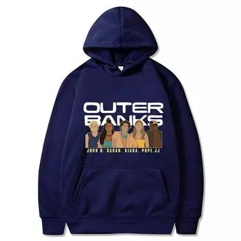 Женская толстовка с длинными рукавами Outer Banks Hoodie Sweatshirt Graphic Anime Print Pullover Men Hoodies Women Clothing S