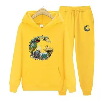 Женская толстовка с длинными рукавами Studio Ghibli Тоторо японского аниме Забавный мультфильм Толстовка женская Унесенные призраками Толстовка Хаяо Миядзаки S