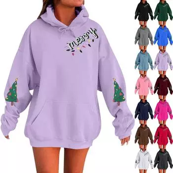 Женская толстовка с длинными рукавами, свободная, с заниженными плечами, с капюшоном, из плюша M синий