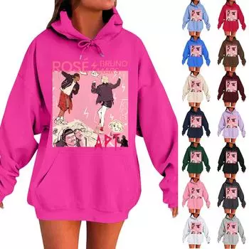 Женская толстовка с длинными рукавами, свободная, с заниженными плечами, с капюшоном, из плюша XL чёрный