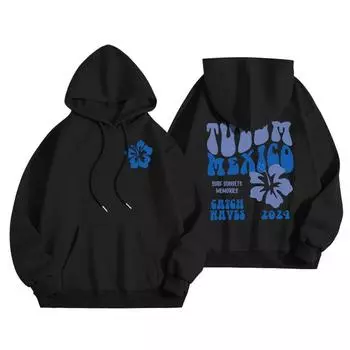 Женская толстовка с графическим принтом, повседневная толстовка с капюшоном с буквенным принтом L чёрный