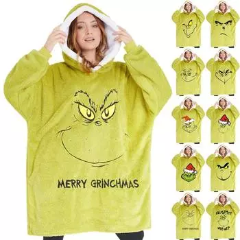 Женская толстовка с капюшоном большого размера, симпатичная флисовая толстовка с капюшоном, повседневная домашняя одежда, мягкая пижама One Size