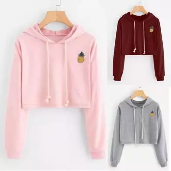 Женская толстовка с капюшоном и аппликациями, толстовка с длинными рукавами, пуловер, блузка S винный