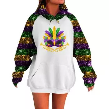 Женская толстовка с капюшоном и длинными рукавами Carnival с очень большими плечами L