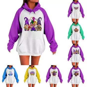 Женская толстовка с капюшоном и длинными рукавами Carnival с очень большими плечами L синий