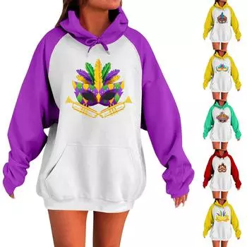 Женская толстовка с капюшоном и длинными рукавами Carnival с очень большими плечами XL красный