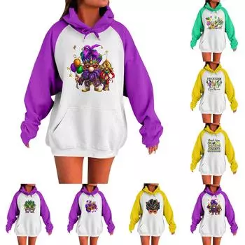 Женская толстовка с капюшоном и длинными рукавами Carnival с очень большими плечами XXXL зелёный