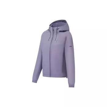 Женская толстовка с капюшоном и длинными рукавами Li Ning Fitness Series с вышитым логотипом, светло-фиолетовая AFDSA14-4 S