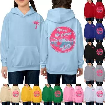 Женская толстовка с капюшоном и градиентным принтом, с длинными рукавами, свободная женская толстовка, свитшот 160 чёрный