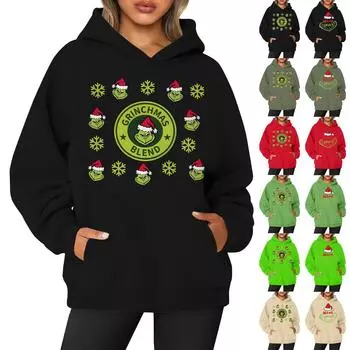 Женская толстовка с капюшоном и круглым вырезом, длинными рукавами и цветочным принтом L бежевый